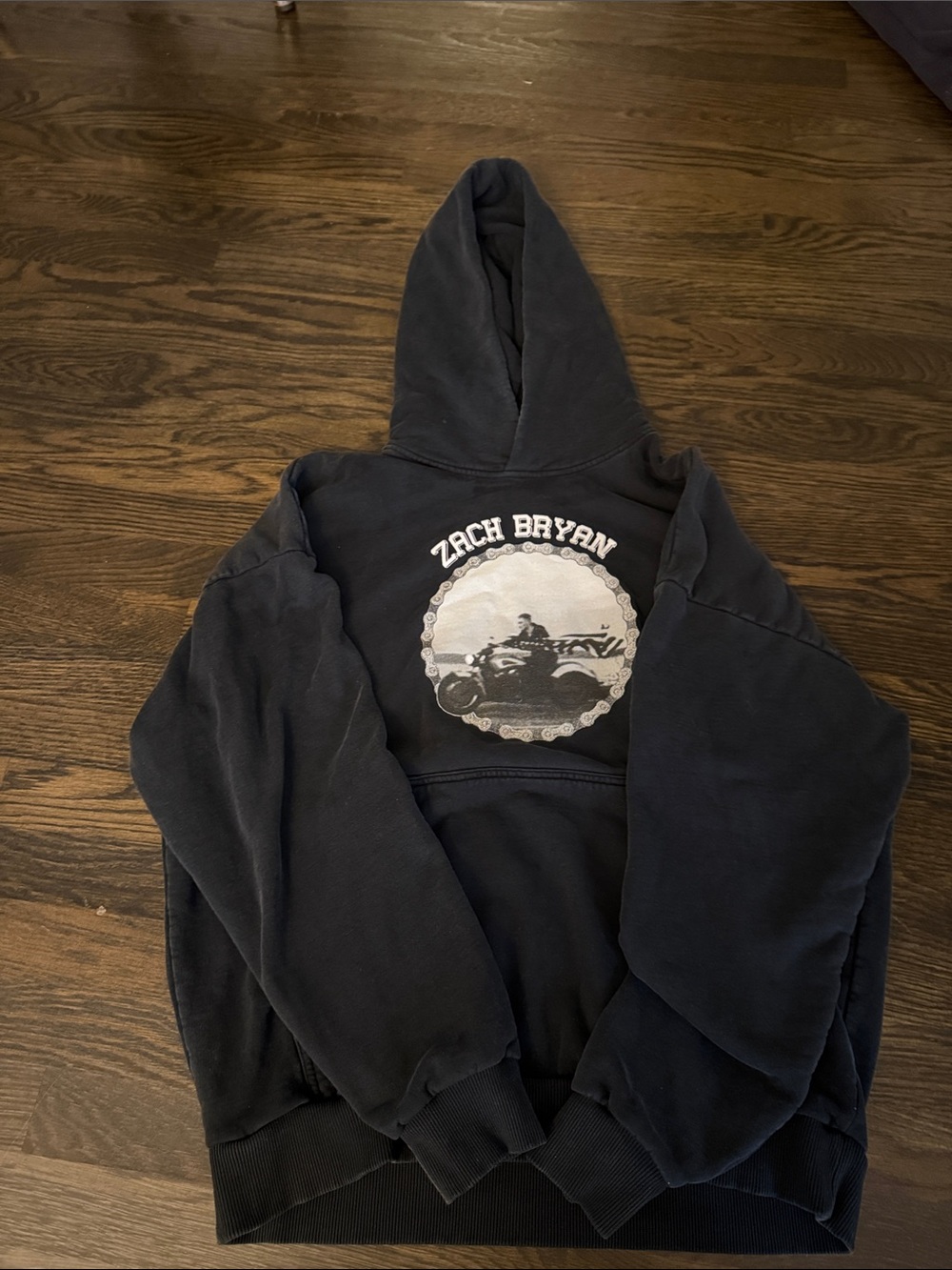 Black Graphic Crewneck Hoodie - Men's Pullover Sweater